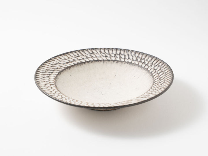 Rim Plate, Medium, White — Hand-Glazed Japanese Pottery by Masanori Yamamoto