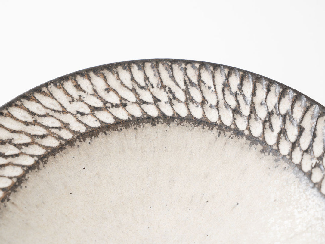 Rim Plate, Medium, White — Hand-Glazed Japanese Pottery by Masanori Yamamoto