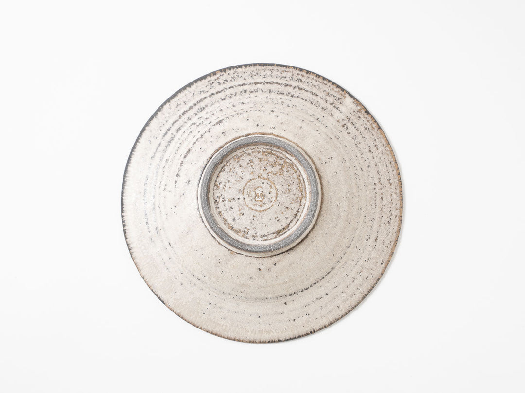 Rim Plate, Medium, White, Shinogi — Hand-Glazed Japanese Pottery by Masanori Yamamoto