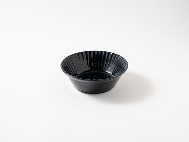 Ruri Glaze Ribbed Flat Bowl (Small) - Crafted By Hitoshi Kato