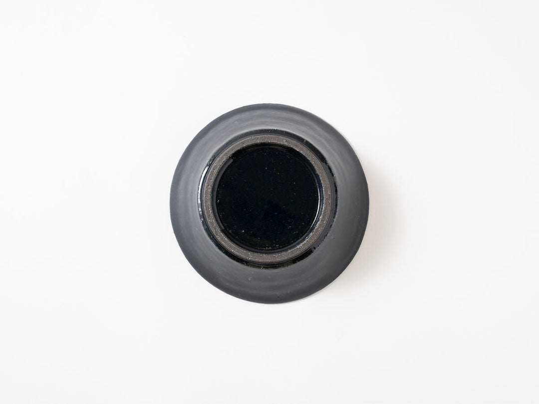 Ruri Glaze Ribbed Flat Bowl (Small) - Crafted By Hitoshi Kato