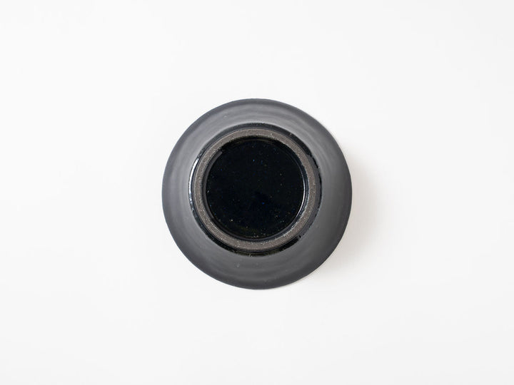 Ruri Glaze Ribbed Flat Bowl (Small) - Crafted By Hitoshi Kato