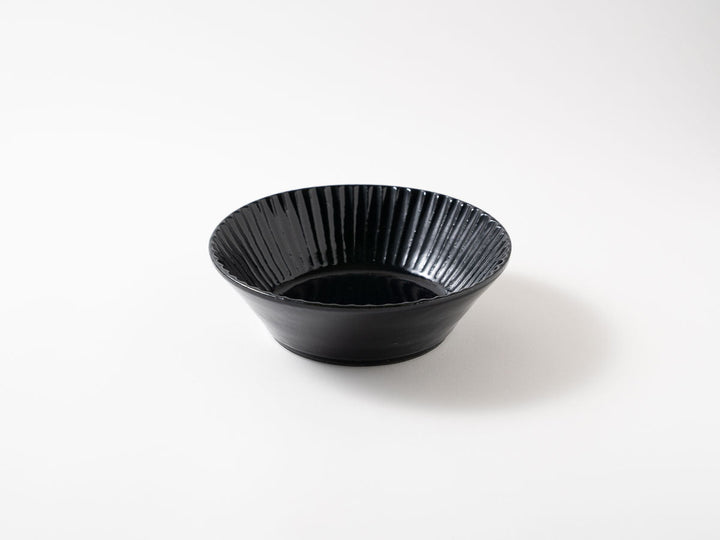 Ruri Glaze Ribbed Flat Bowl (Medium) - Crafted By Hitoshi Kato