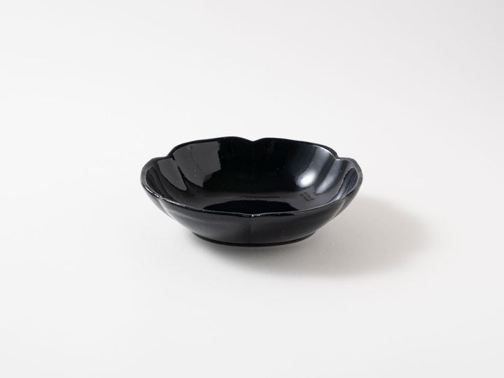 Ruri Glaze Flower-Rim Oval Bowl - Crafted By Hitoshi Kato