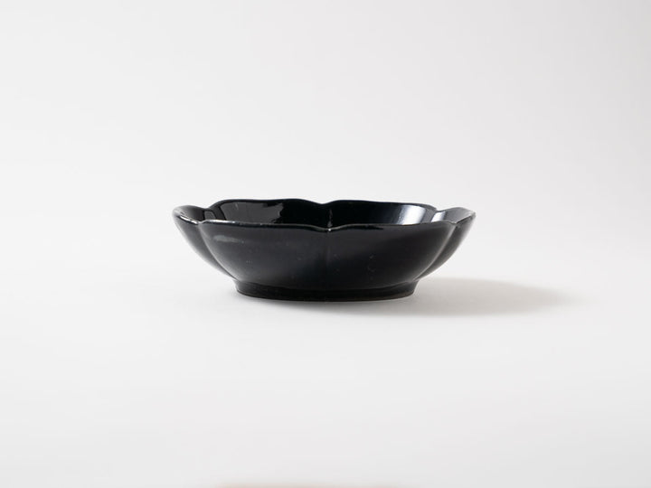 Ruri Glaze Flower-Rim Oval Bowl — Hand-Glazed Japanese Pottery by Hitoshi Kato