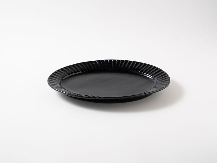 Ruri Glaze Ribbed Oval Plate (Medium) - Crafted By Hitoshi Kato