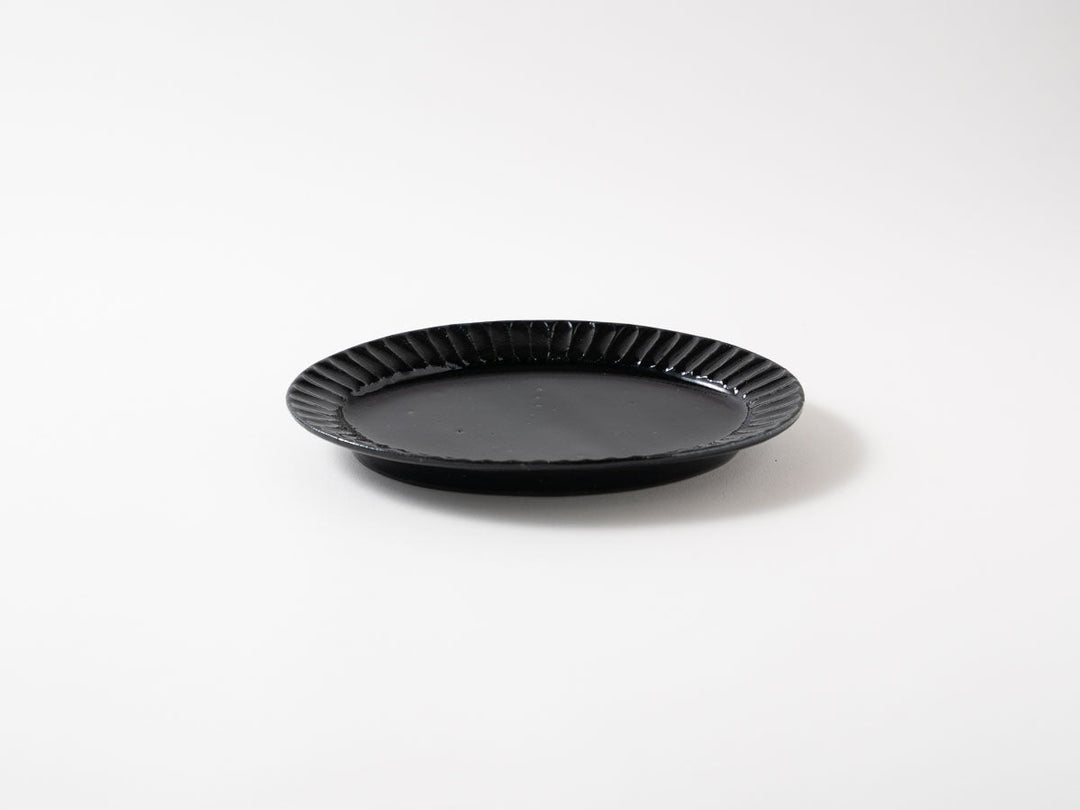 Ruri Glaze Ribbed Oval Plate (Small) - Crafted By Hitoshi Kato