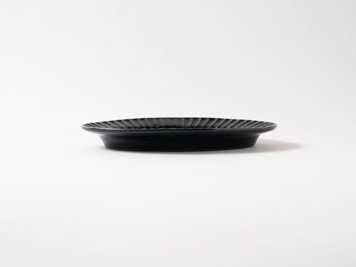 Ruri Glaze Ribbed Oval Plate (Small) - Crafted By Hitoshi Kato