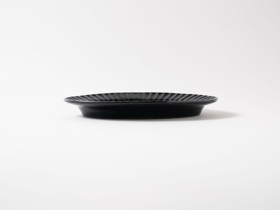 Ruri Glaze Ribbed Oval Plate (Small) - Crafted By Hitoshi Kato