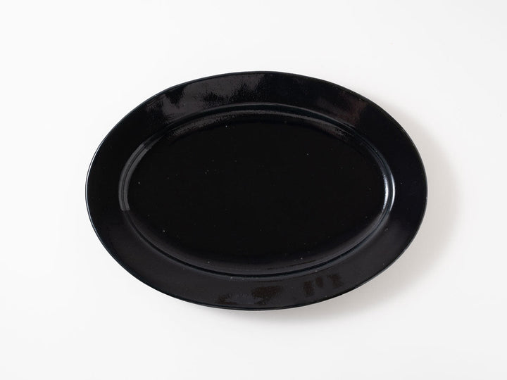 Ruri Glaze Oval Plate (Large) - Crafted By Hitoshi Kato