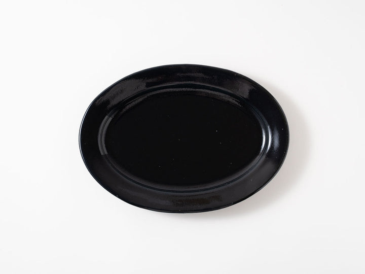 Ruri Glaze Oval Plate (Medium) - Crafted By Hitoshi Kato