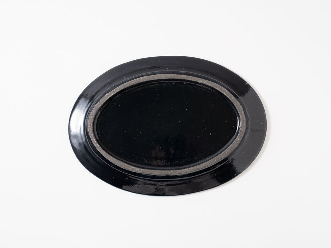 Ruri Glaze Oval Plate (Medium) - Crafted By Hitoshi Kato