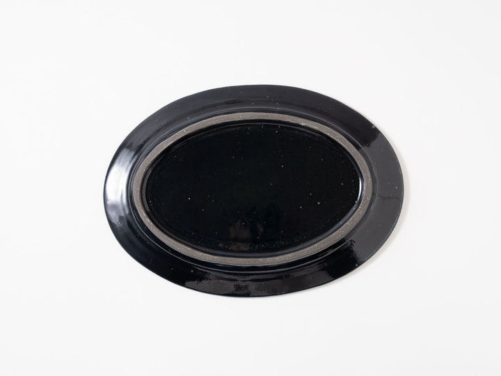 Ruri Glaze Oval Plate (Medium) - Crafted By Hitoshi Kato