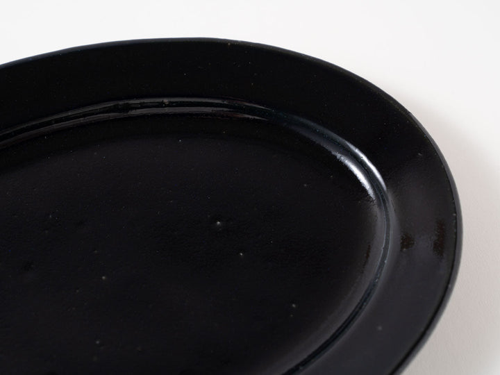 Ruri Glaze Oval Plate (Medium) - Crafted By Hitoshi Kato