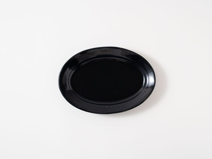 Ruri Glaze Oval Plate (Small) - Crafted By Hitoshi Kato