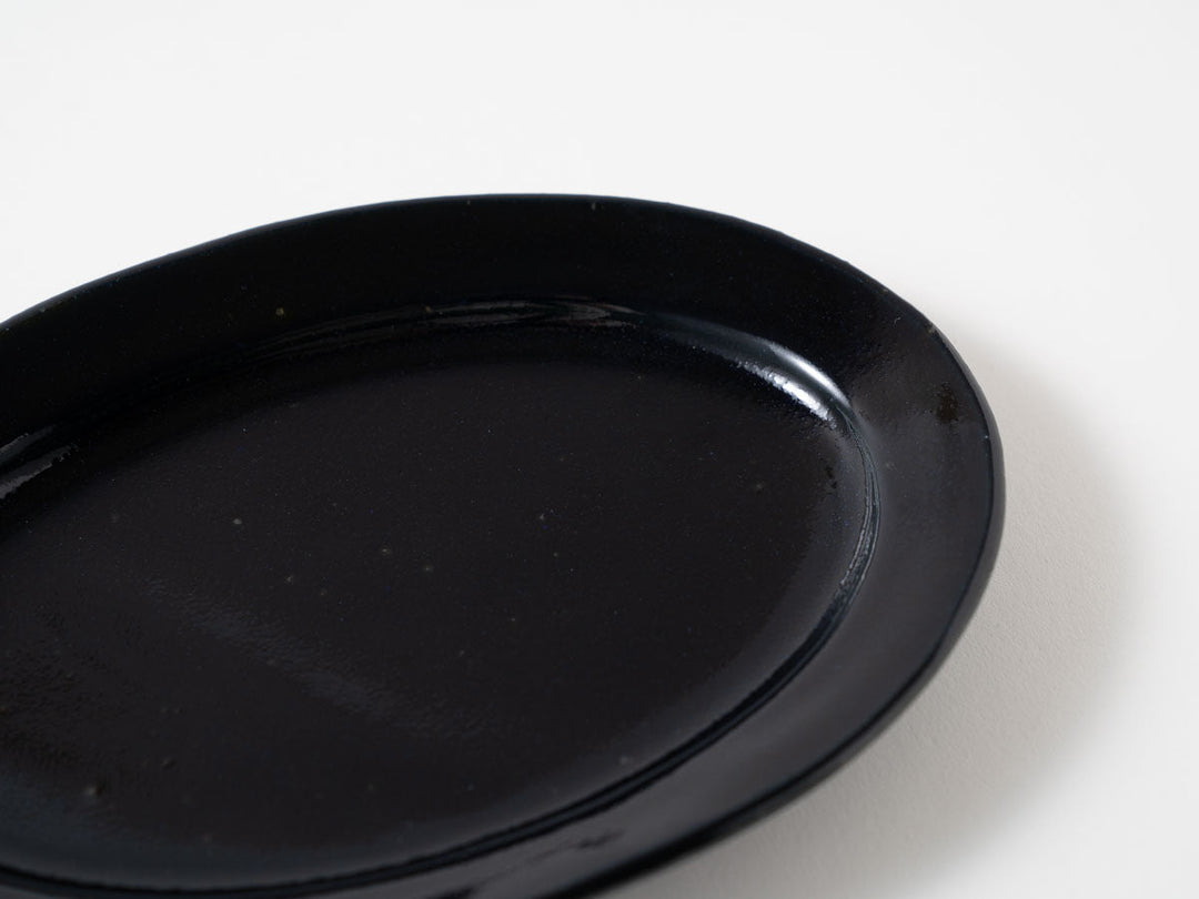 Ruri Glaze Oval Plate (Small) - Crafted By Hitoshi Kato
