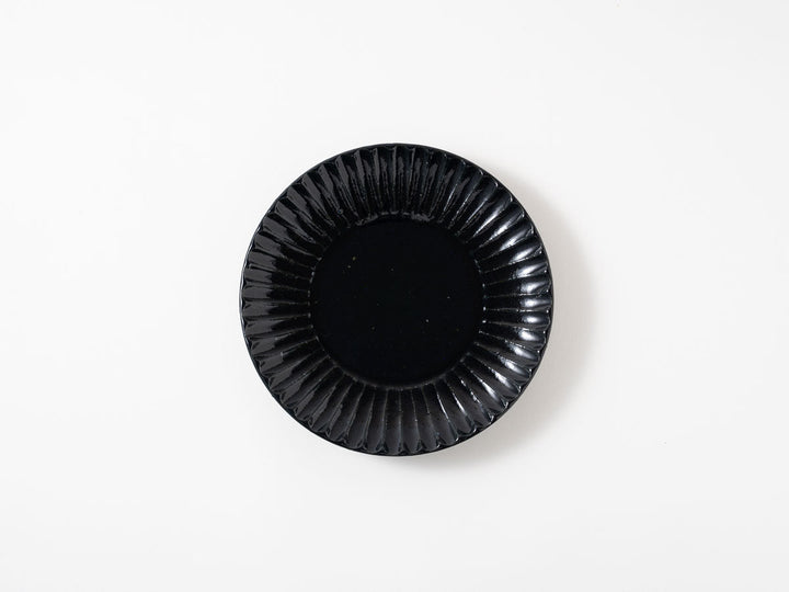 Ruri Glaze Ribbed Plate (17cm) - Crafted By Hitoshi Kato
