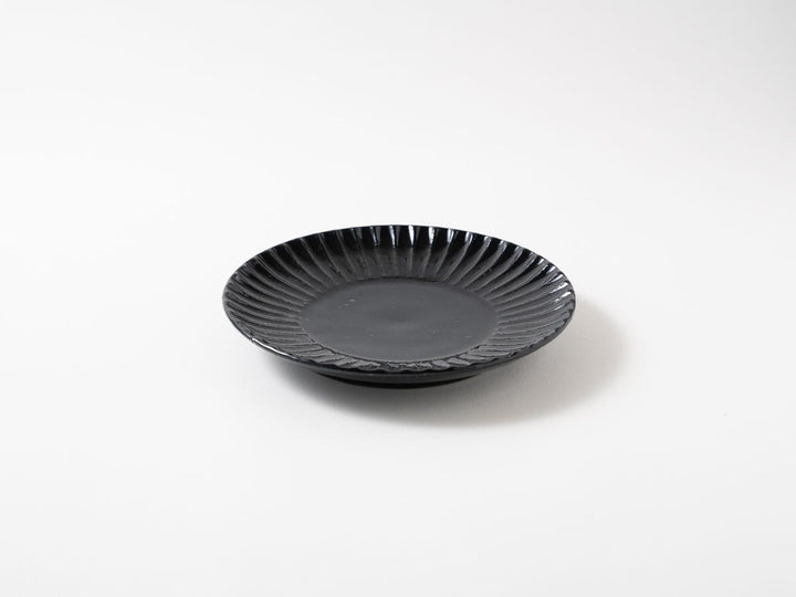 Ruri Glaze Ribbed Plate (17cm) - Crafted By Hitoshi Kato