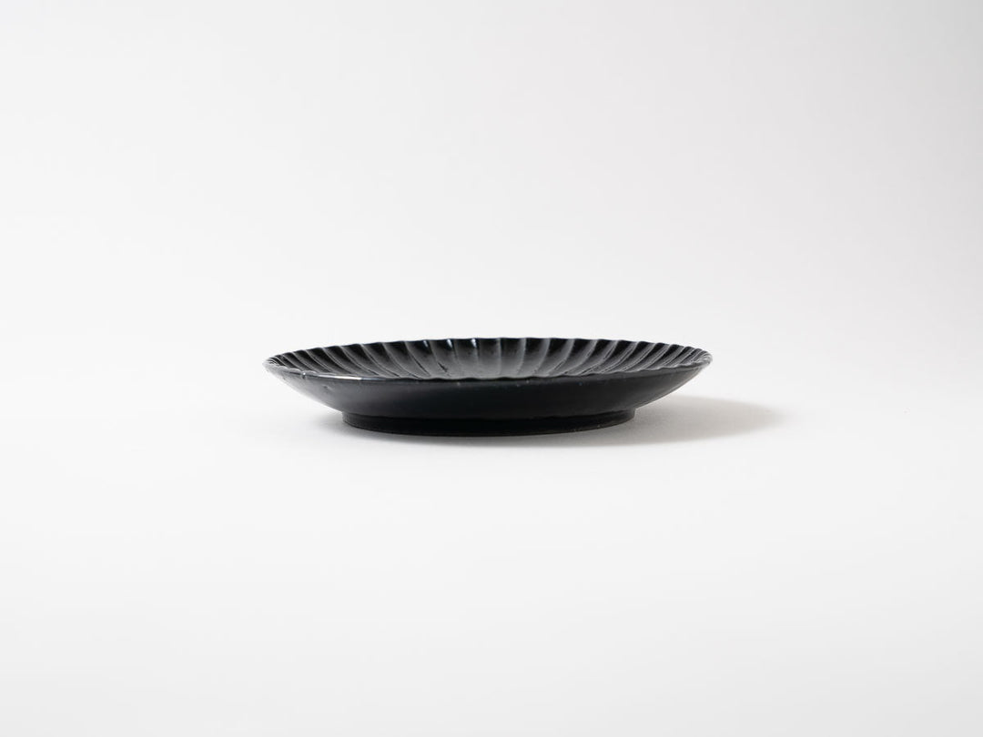 Ruri Glaze Ribbed Plate (17cm) - Crafted By Hitoshi Kato