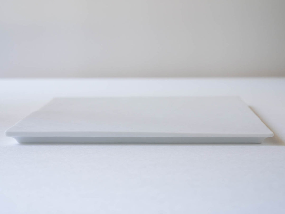 Ink Stone Square Plate 24cm White - Crafted By Yamahira Kiln