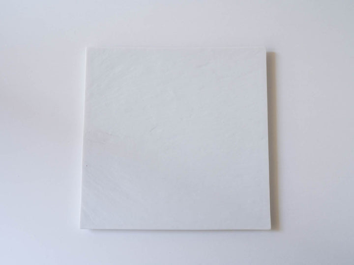 Ink Stone Square Plate 24cm White - Crafted By Yamahira Kiln