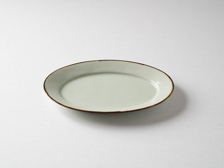 Rim Oval Plate Medium Rusted Edge Richo - Crafted By Koyo Kiln