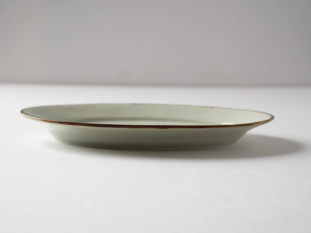 Rim Oval Plate Medium Rusted Edge Richo - Crafted By Koyo Kiln