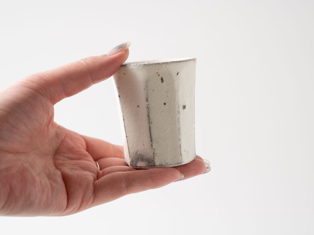 White Slip Faceted Cup SS - Crafted By Hitoshi Kato