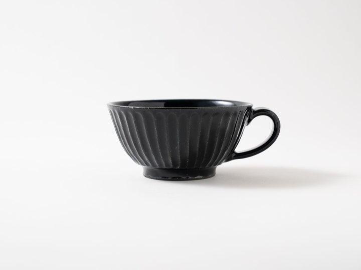 Ruri Glaze Ribbed Soup Cup - Crafted By Hitoshi Kato