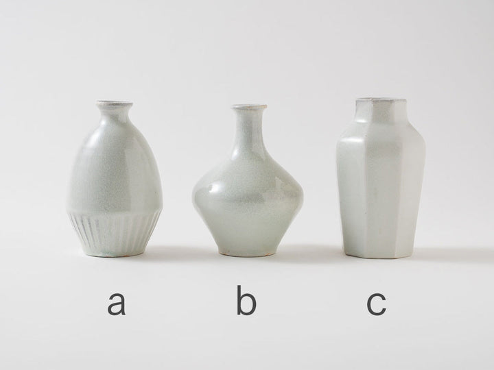 Wood-Fired White Porcelain Vase (Small) - Crafted By Hitoshi Kato