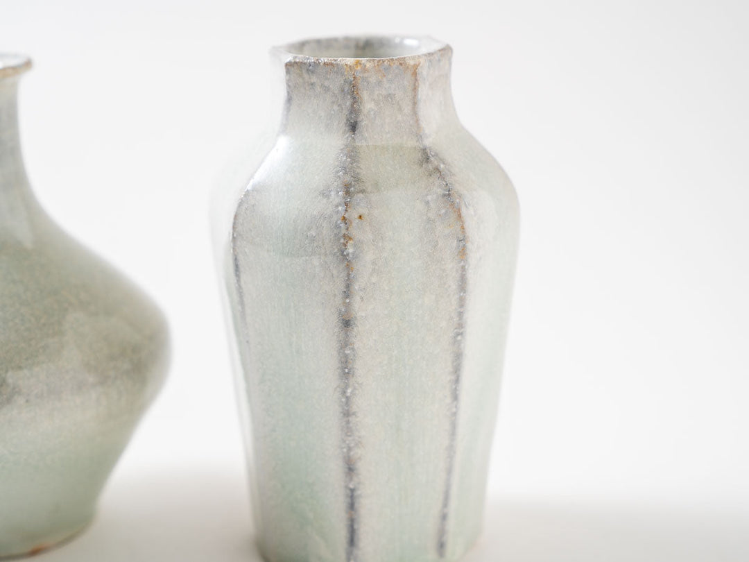 Wood-Fired White Porcelain Vase (Small) - Crafted By Hitoshi Kato