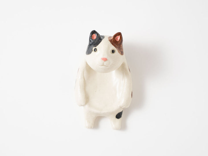 Calico Cat Ladle Rest — Hand-Painted Japanese Pottery by Ryo Makita
