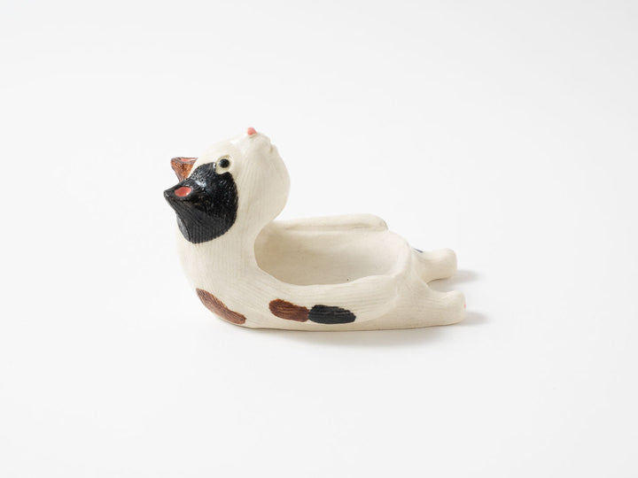 Calico Cat Ladle Rest — Hand-Painted Japanese Pottery by Ryo Makita