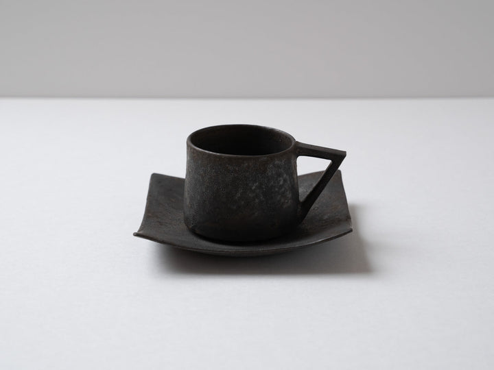 Brown Glazed trapezoidal Coffee C/S - Crafted By Hideki Yamamoto
