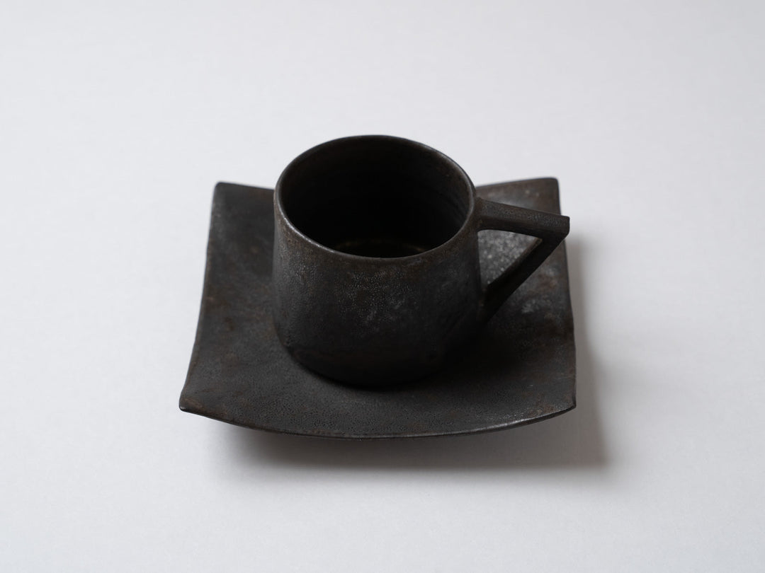 Brown Glazed trapezoidal Coffee C/S - Crafted By Hideki Yamamoto