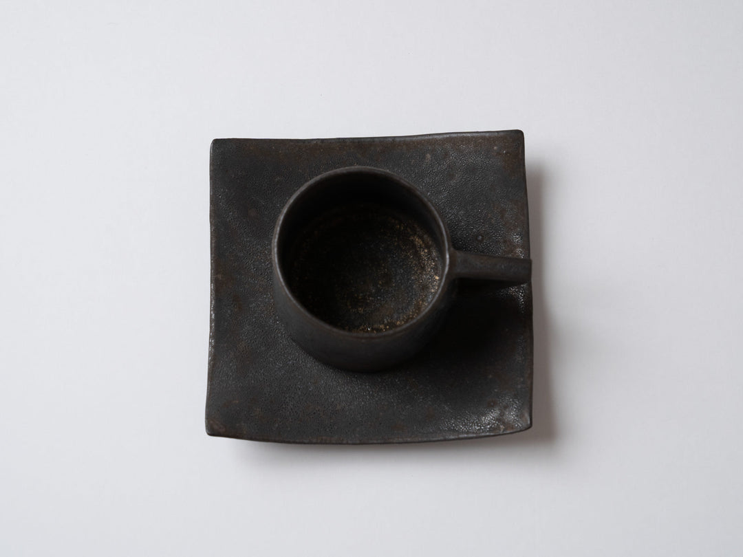 Brown Glazed trapezoidal Coffee C/S - Crafted By Hideki Yamamoto