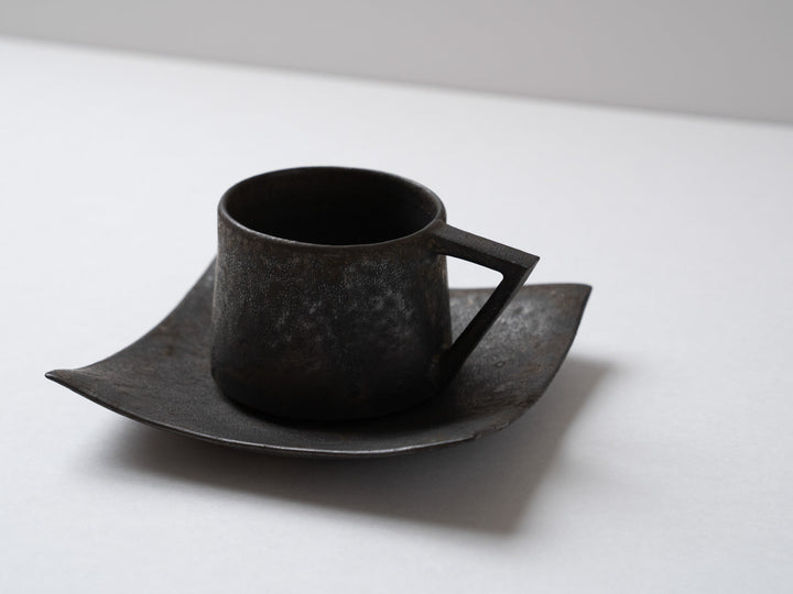 Brown Glazed trapezoidal Coffee C/S - Crafted By Hideki Yamamoto