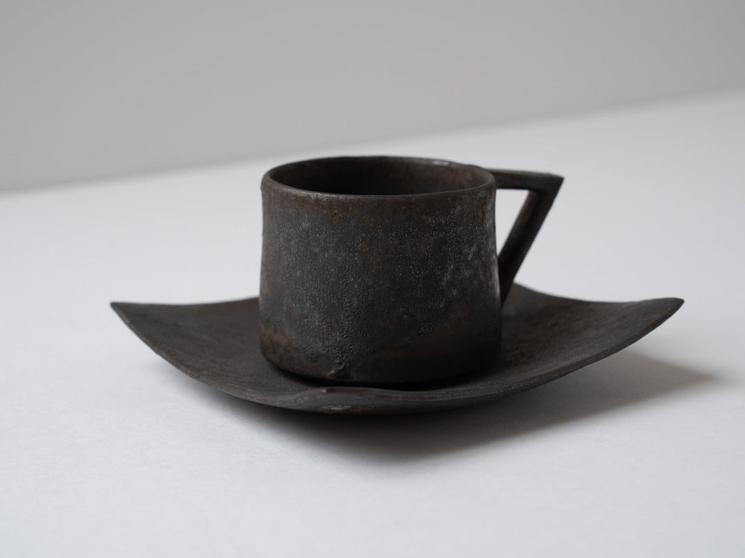 Brown Glazed trapezoidal Coffee C/S - Crafted By Hideki Yamamoto