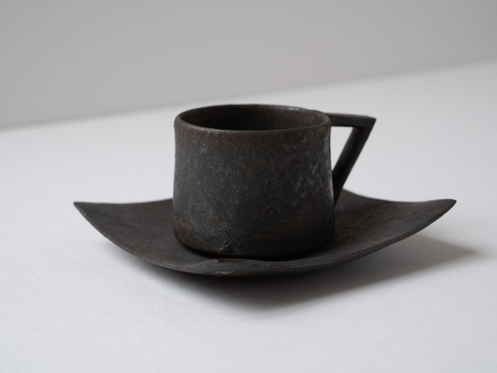 Brown Glazed trapezoidal Coffee C/S - Crafted By Hideki Yamamoto