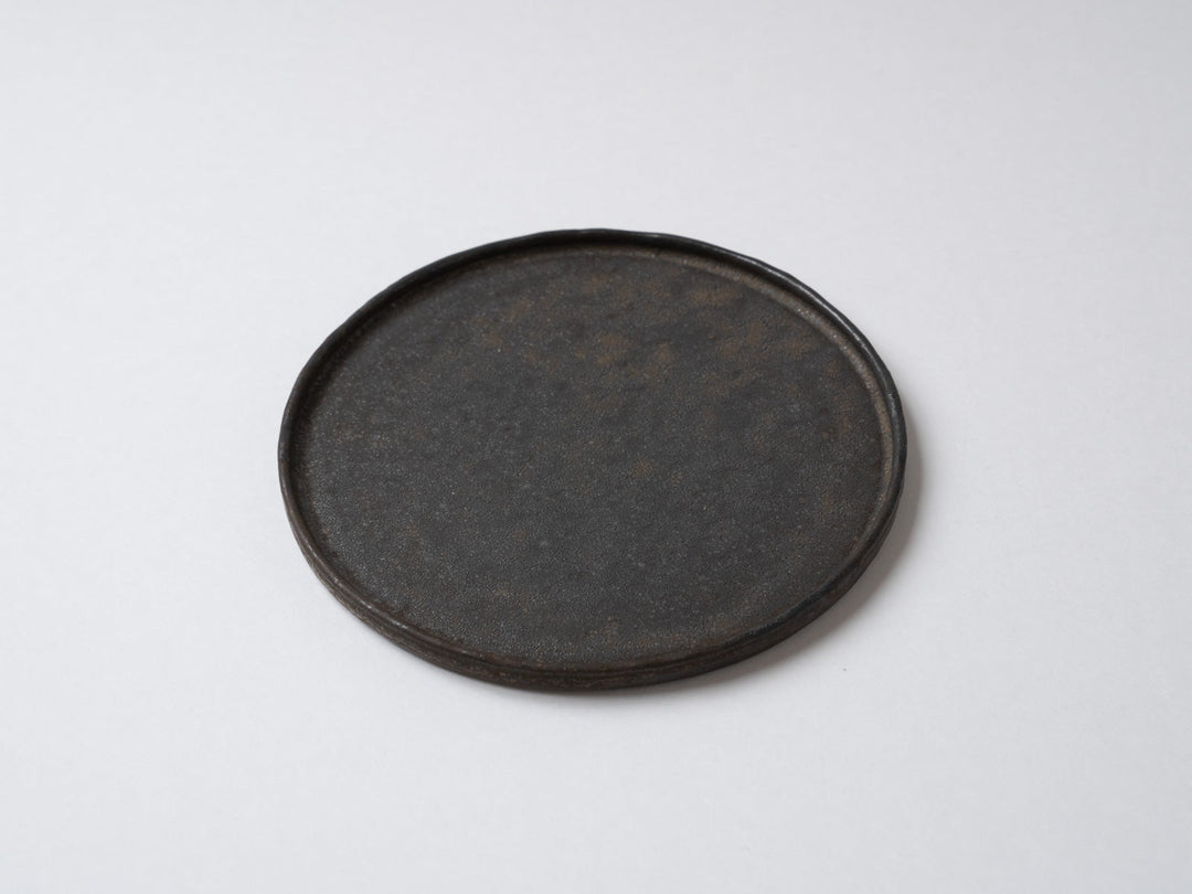 Brown Glazed 18cm edged Plate - Crafted By Hideki Yamamoto