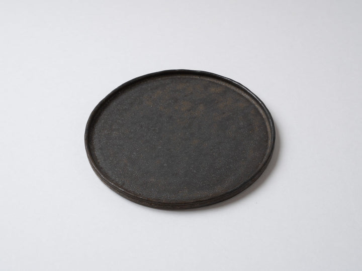 Brown Glazed 18cm edged Plate - Crafted By Hideki Yamamoto