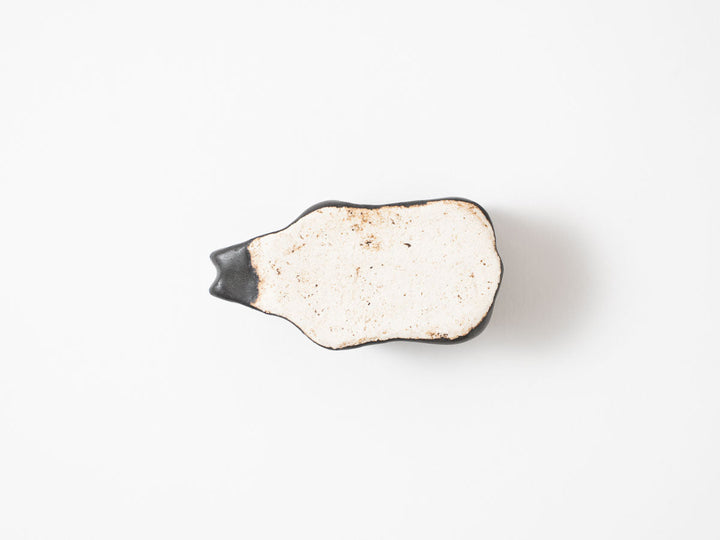 Asian Black Bear Egg Stand — Hand-Painted Japanese Pottery by Ryo Makita