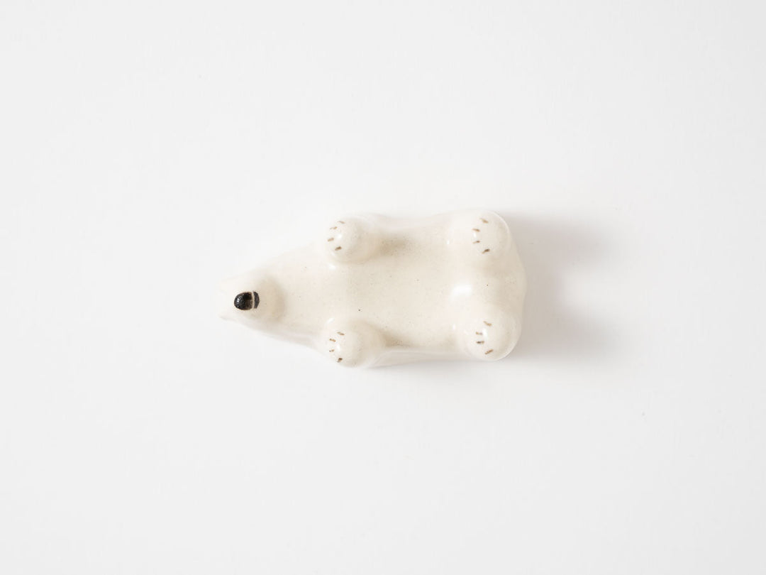 Polar Bear Egg Stand — Hand-Painted Japanese Pottery by Ryo Makita