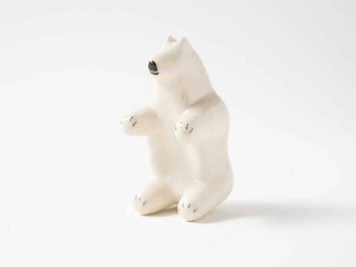 Polar Bear Egg Stand — Hand-Painted Japanese Pottery by Ryo Makita