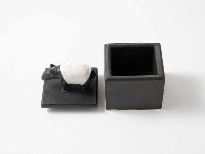 Tapir Cube Object — Hand-Painted Japanese Pottery by Ryo Makita