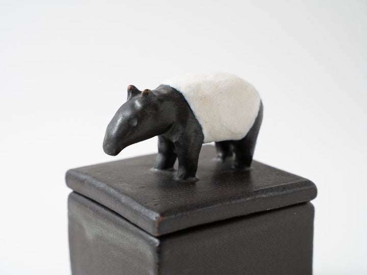 Tapir Cube Object — Hand-Painted Japanese Pottery by Ryo Makita