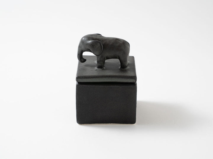 Elephant Cube Object — Hand-Painted Japanese Pottery by Ryo Makita
