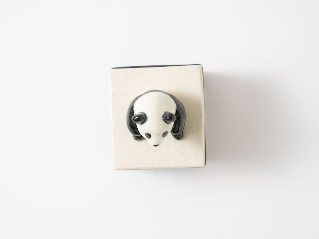 Panda Cube Object — Hand-Painted Japanese Pottery by Ryo Makita