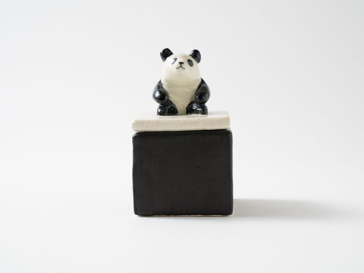 Panda Cube Object — Hand-Painted Japanese Pottery by Ryo Makita