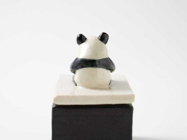 Panda Cube Object — Hand-Painted Japanese Pottery by Ryo Makita